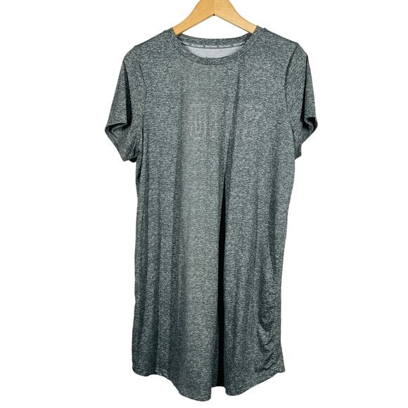 Juicy Couture Tee Dress Casual Jersey Gray Short Sleeve Rhinestone - L - Picture 1 of 5